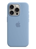 Picture of Apple - iPhone 15 Pro Max Silicone Case with MagSafe - Winter Blue