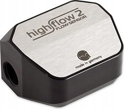 Attēls no Aqua Computer Aqua Computer Durchflusssensor high flow 2, 2x G1/4 - silber/schwarz