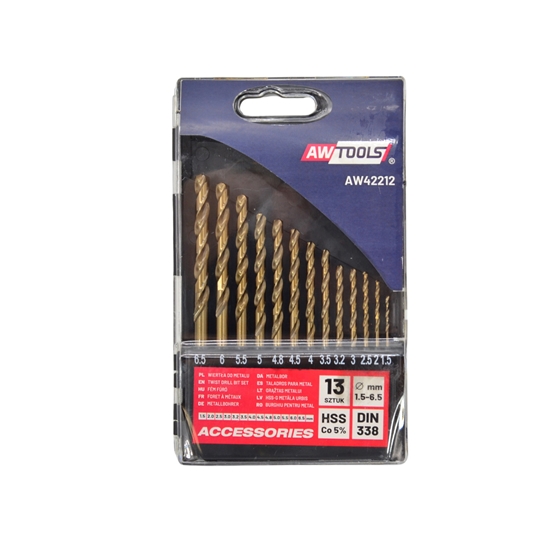 Picture of AWTOOLS WIERTO METAL KOBALT KPL.13szt/1,5-6,5mm
