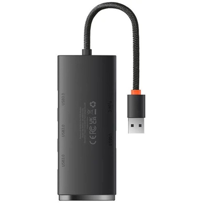 Attēls no Baseus Lite Series Hub 4in1 USB to 4x USB 3.0  25cm (Black)