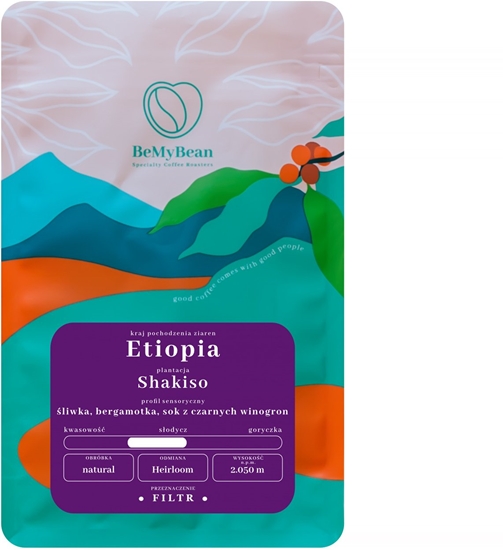 Picture of BeMyBean - kawa ziarnista Etiopia Shakiso Natural Filter 250 g
