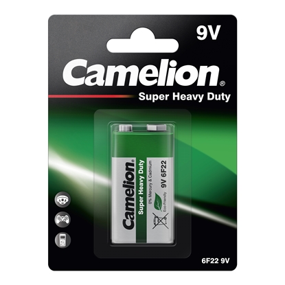 Picture of Camelion | 6F22-BP1G | 9V/6F22 | Super Heavy Duty | 1 pc(s)
