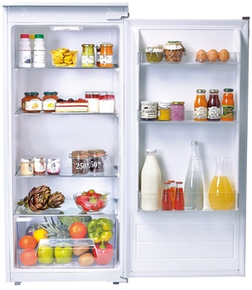 Attēls no Candy | Refrigerator | CIL 220 EE/N | Energy efficiency class E | Built-in | Larder | Height 122.1 cm | Fridge net capacity 197 L | 39 dB | White
