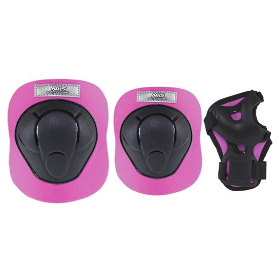 Picture of Ceļa un plaukstas sargi H210 SIZE L  BLACK-PINK PROTECTORS SET NILS EXTREME