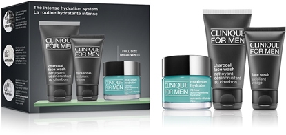 Picture of CLINIQUE_SET For Men Maximum Hydrator krem do twarzy 50ml + Face Scrub peeling do twarzy 30ml + Charcoal Face Wash el do mycia twarzy 50ml