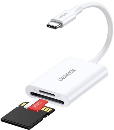 Attēls no Czytnik kart USB-C 2w1 Ugreen CM265 (biay)
