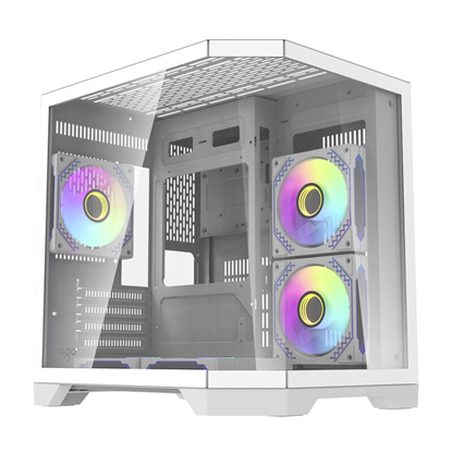 Picture of Darflash FT350 computer case + 5 aRGB fans (white)