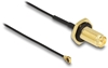 Изображение Delock Antenna Cable RP-SMA jack bulkhead to I-PEX Inc., MHF® I plug 1.13 35 cm thread length 10 mm splash proof