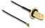 Picture of Delock Antenna Cable RP-SMA jack bulkhead to I-PEX Inc., MHF® I plug 1.13 35 cm thread length 10 mm splash proof
