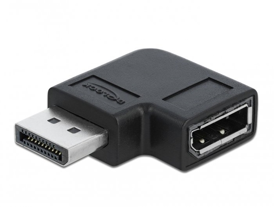 Изображение Delock DisplayPort 1.4 Adapter male to female 90° left angled 8K 60 Hz