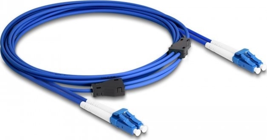 Picture of Delock Fiber Optical Cable with metal armouring LC Duplex to LC Duplex Singlemode OS2 3 m