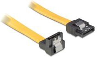 Picture of Delock SATA 3 Gb/s Cable straight to downwards angled 50 cm yellow