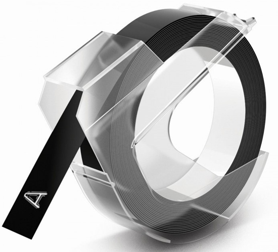 Picture of Dymo 3D Label Tape 9 mm x 3 m Plastic glossy black