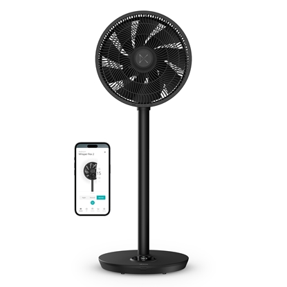 Picture of Duux Fan | Whisper Flex 2 | Stand Fan | 2-21.5 W | Diameter 34 cm | Number of speeds 30 | Oscillation | Remote control | Black
