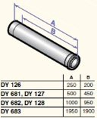 Изображение Dūmvada gargabals D110/150 500mm, DY811