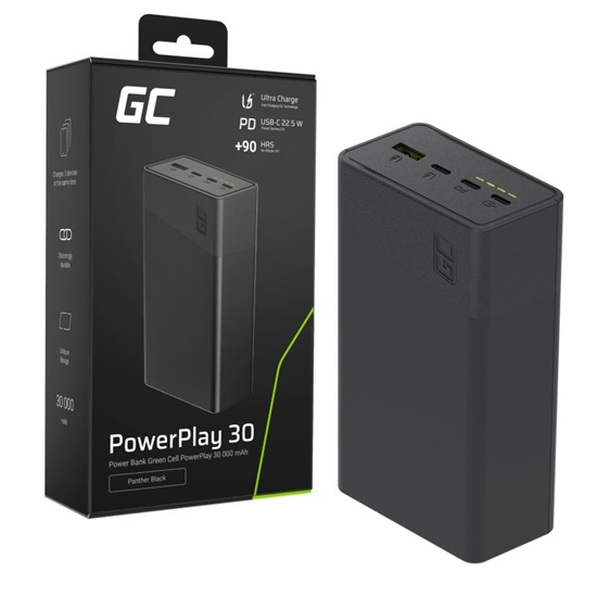 Picture of Enerģijas krātuve GreenCell PowerPlay 30 30000mAh Black