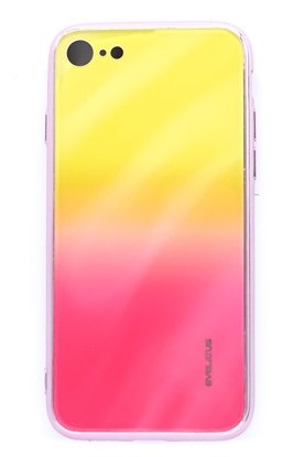 Picture of Evelatus - iPhone 7/8/SE2020/SE2022 Water Ripple Full Color Electroplating Tempered Glass Gradient Yellow-Pink