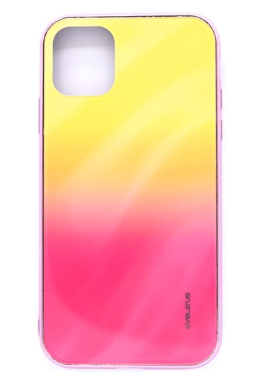 Picture of Evelatus Apple iPhone 11 Water Ripple Full Color Electroplating Tempered Glass Gradient Yellow-Pink
