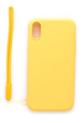 Изображение Evelatus Apple iPhone X/XS Soft Touch Silicone Case with Strap Yellow