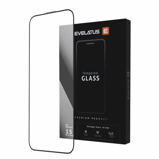 Изображение Evelatus Samsung Galaxy S26 Edge / S26 Plus Corning Gorilla Glass Anti-Static 3D Full Cover 10X Stronger Black