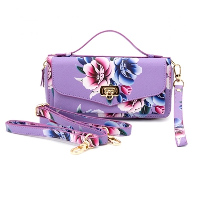 Picture of Evelatus Universal Either Wallet Flower Purple