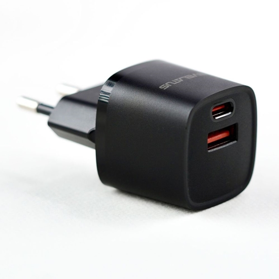 Picture of Evelatus USB-A and USB-C 30W Max / EU charger Black