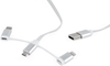 Picture of Gembird USB Male - MicroUSB/Type C/Lightning Male 1m White