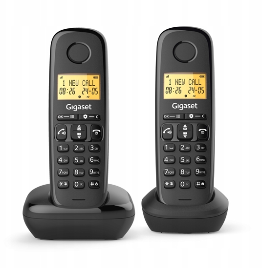 Picture of Gigaset Telefon DECT analog Basic 100 DUO czarny