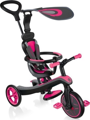 Изображение Globber Rowerek 4w1 trójkoowy / biegowy / wózek Explorer Trike Fuchsia 632-110-2
