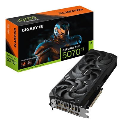 Изображение Graphics Card|GIGABYTE|NVIDIA GeForce RTX 5070 Ti|16 GB|GDDR7|256 bit|PCIE 5.0 16x|Triple slot Fansink|GV-N507TWF3OC-16GD1.0
