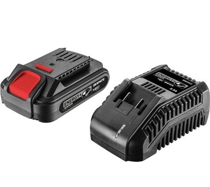 Attēls no Graphite Zestaw Energy+: akumulator 2 Ah z adowark 58GE131-1