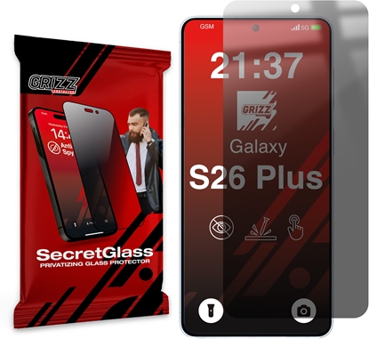 Attēls no GrizzGlass Matowe szko prywatyzujce GrizzGlass SecretGlass do Samsung Galaxy S26+ Plus