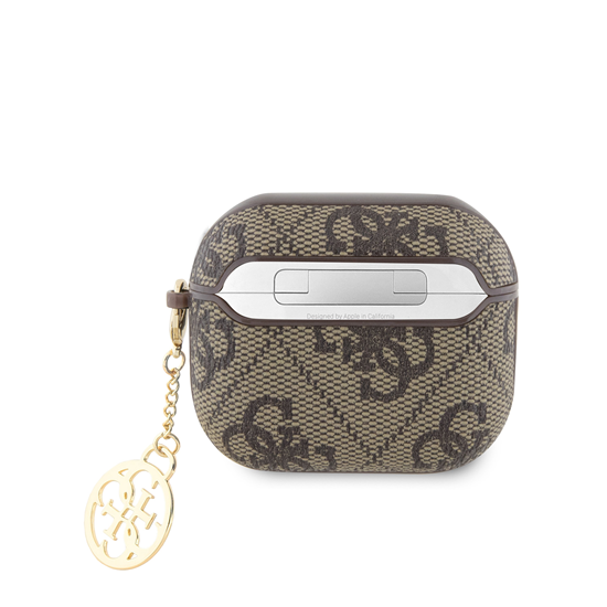 Picture of Guess 4G PU Charm Case for AirPods 3 Brown
