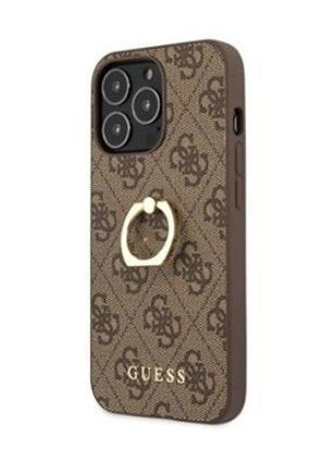 Изображение Guess Apple iPhone 13 Pro PU 4G Ring Case Brown
