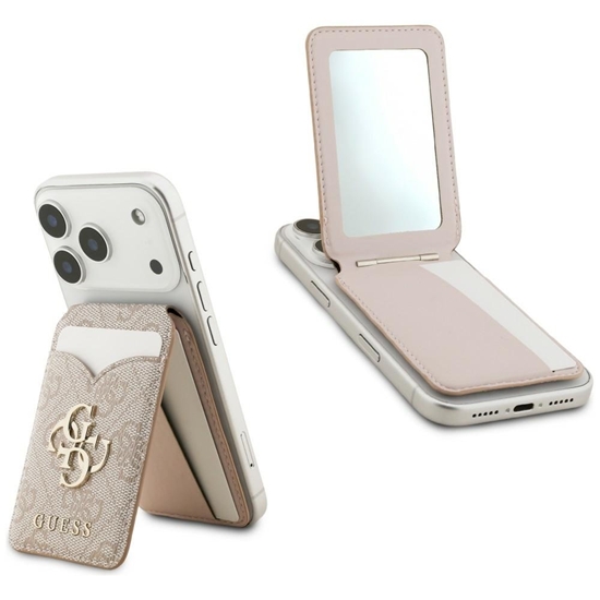 Изображение Guess MagSafe Cardslot with Stand and Mirror 4G Pink