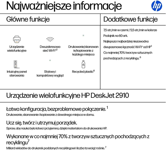 Picture of Printeris HP Deskjet 2910 Black AIO WiFi