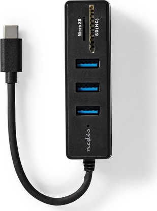 Attēls no HUB USB Nedis Nedis CCGB64250BK01 stacja dokujca Przewodowa USB Type-C Czarny
