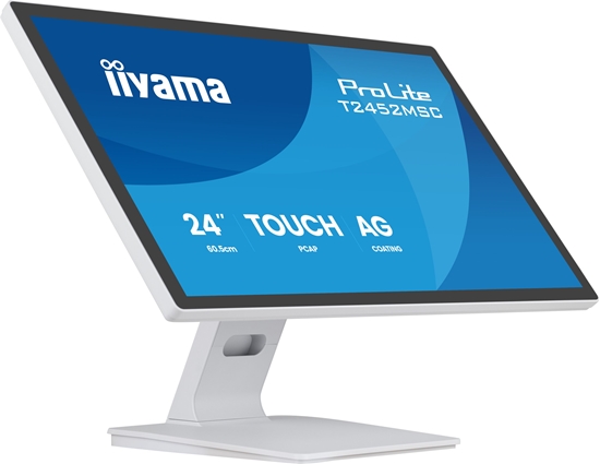 Изображение iiyama ProLite T2452MSC-W1AG monitor komputerowy 60,5 cm (23.8") 1920 x 1080 px Full HD LED Ekran dotykowy Biay