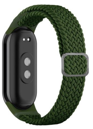 Picture of iLike Universal Mi Band 8 wristband bracelet Braided fabric strap Green