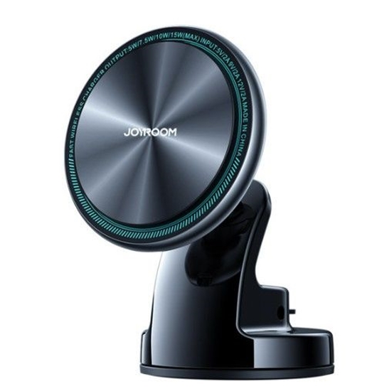 Picture of Joyroom Wireless Induction Charger 15W (MagSafe Compatible for iPhone) Dashboard Silve Black