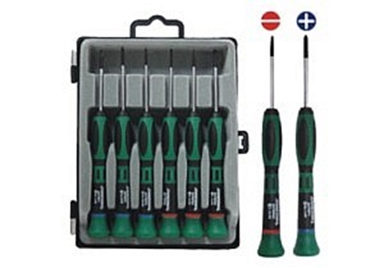 Picture of Jonnesway Komplet wkrtaków precyzyjnych paskich i krzyowych - 6szt. - D3750P06S