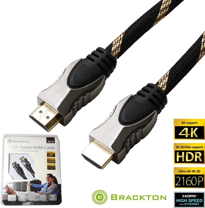 Изображение Kabel Icidu Brackton HDMI - HDMI v2.0a High Speed 4K 10m 4250923701379 HDE-FKR-1000.BG (4250923701379)
