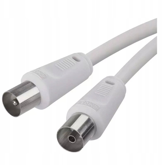 Picture of Kabel Kabel antenowy koaksjalny 2.5m coax.male - female biay EMOS