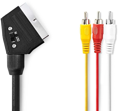 Picture of Kabel Nedis Kabel wtyczka SCART - 3x RCA wtyczka przewód 2 00 m czarny CVGL31130BK20