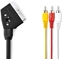 Attēls no Kabel Nedis Kabel wtyczka SCART - 3x RCA wtyczka przewód 2 00 m czarny CVGL31130BK20