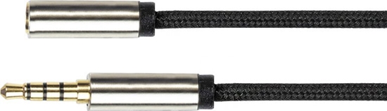 Picture of Kabel PYTHON Python Audiokabel 4-pol. Klinkenst. an Buchse schwarz 1m