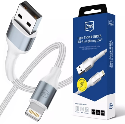 Picture of Kabel USB 3MK USB-A - USB-C 1 m Biay (3MK17772)