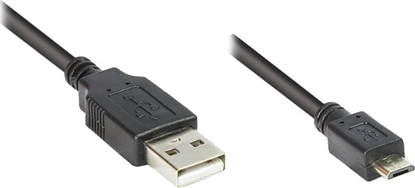 Attēls no Kabel USB Alcasa USB-A - micro-B 1 m Czarny (2510-MB01)