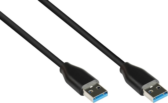 Picture of Kabel USB Alcasa USB-A - USB-A 0.5 m Czarny (2831-AA005S)