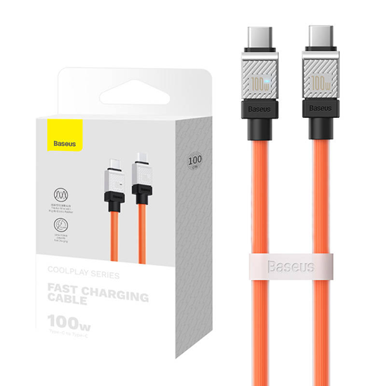 Picture of Kabel USB Baseus USB-C - USB-C 1 m Pomaraczowy (CAKW000207)